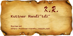 Kuttner Renátó névjegykártya